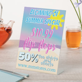 Expositor En L Tienda minorista Rótulo Pedestal