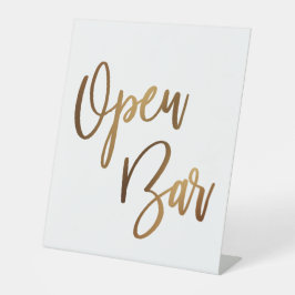 Expositor En L Tipografía de escritura a mano de oro simple barra