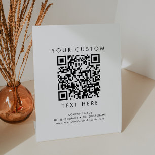 Expositor En L Tipografía de moda Código QR para empresas o Perso