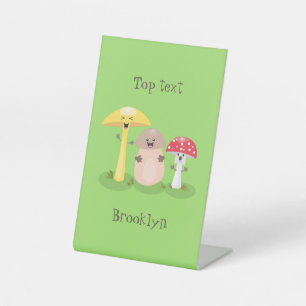 Expositor En L Toadstool de hongos de hongo de kawaii