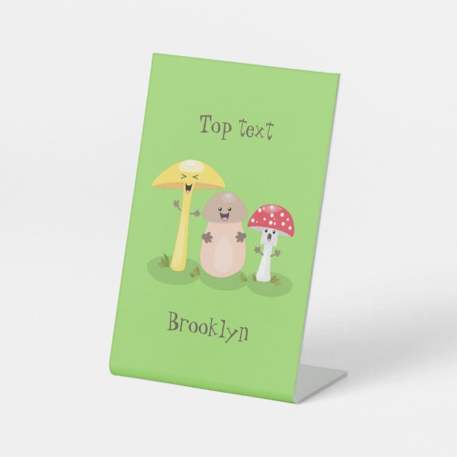 Expositor En L Toadstool de hongos de hongo de kawaii (Anverso)