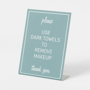 Expositor En L Toalla de maquillaje teal básica moderna con conta