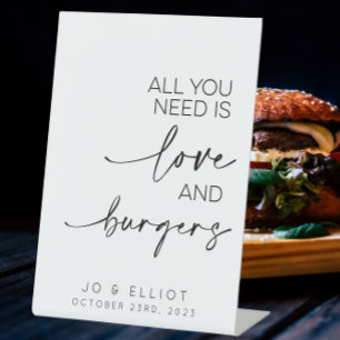 Expositor En L Todo Lo Que Necesitas Es Amor Y Comida Boda De Ham