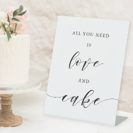 Expositor En L Todo lo que necesitas es amor y pastel Mesa de bod