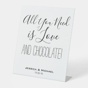 Expositor En L Todo lo que necesitas es una mesa de chocolate bod