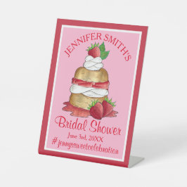 Expositor En L Torta de fresa de tarta de tarta de novia Ducha de