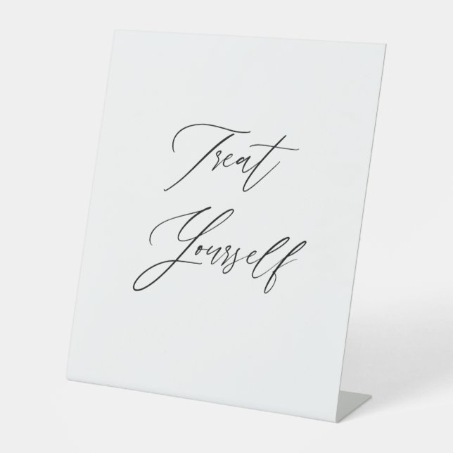 Expositor En L Treat Yourself Wedding Sign | Dessert Tabletop  (Anverso)