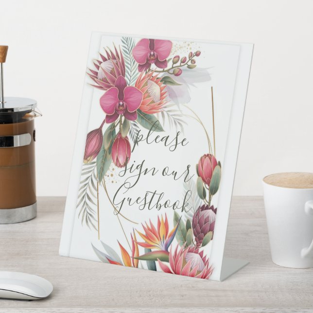 Expositor En L Tropical Floral Paradise Botanical Gold Wedding  (In Situ)