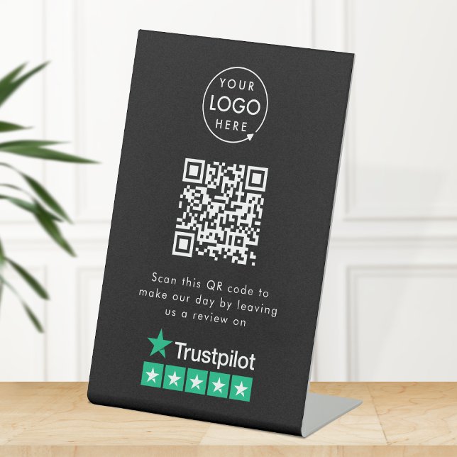 Expositor En L Trustpilot Review us Black Business QR Code (Subido por el creador)