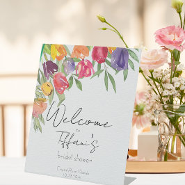 Expositor En L Tulipanes brillantes y divertidos duchas de novias