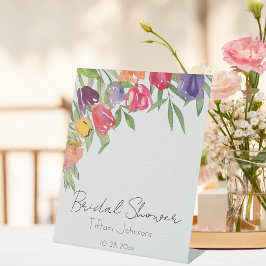 Expositor En L Tulipanes brillantes y divertidos duchas de novias