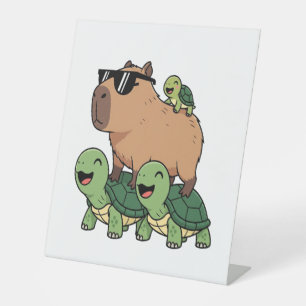 Expositor En L Turtle Rige Capybara, curioso capibara