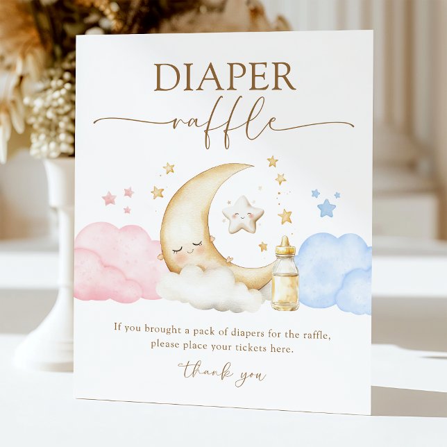 Expositor En L Twinkle Little Star Gender Reveal Diaper Raffle (Subido por el creador)