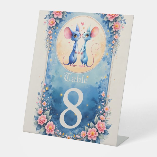 Expositor En L Two Hearts, One Love – Wedding Mice.  (Anverso)