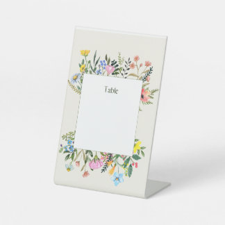 Expositor En L Ubicación del número de tabla de personalizable