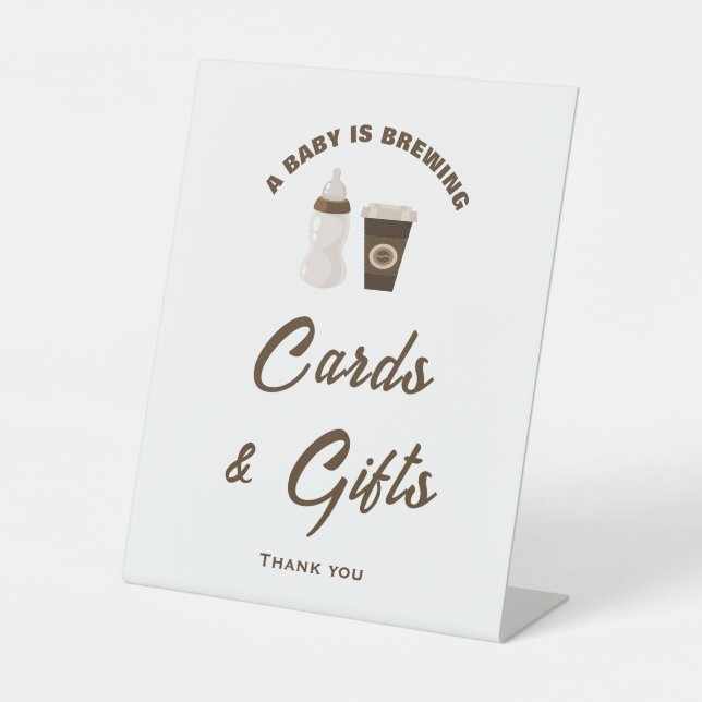 Expositor En L Un bebé está preparando Rótulo de tarjetas de Baby (Anverso)