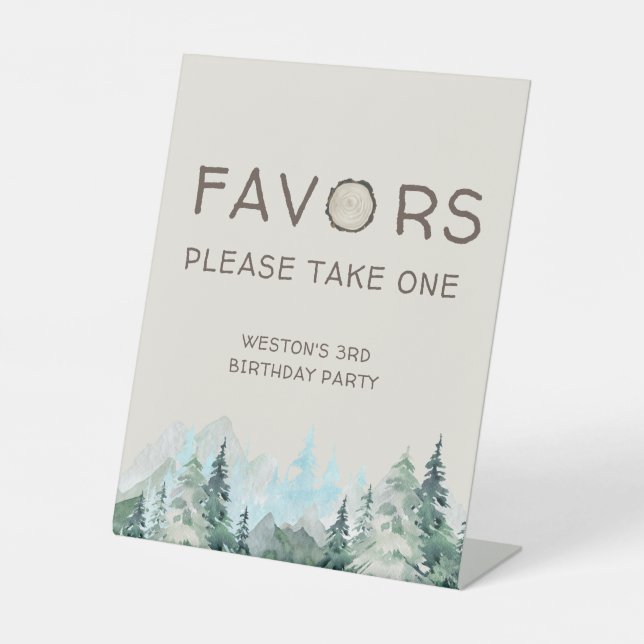 Expositor En L Un campamento rústico favorece el Rótulo (Anverso)