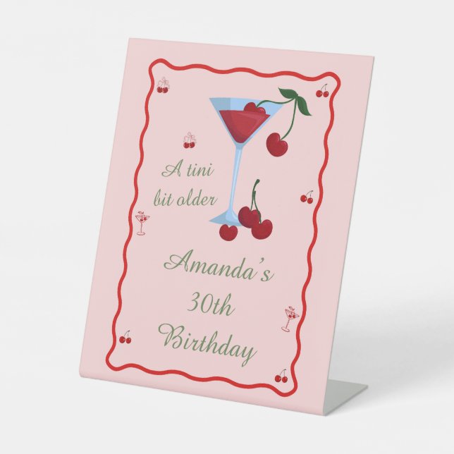 Expositor En L Un Cumpleaños de Cherrytini Un Poco Más Viejo (Anverso)