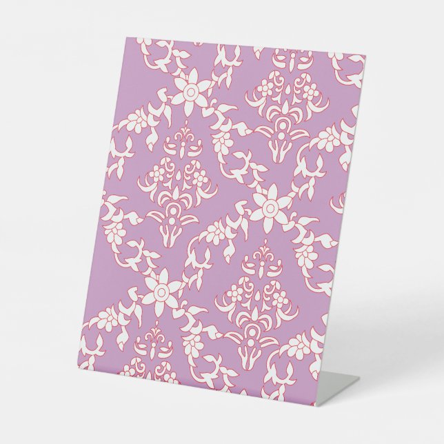 Expositor En L Un diseño textil vibrante con un aspecto intrincad (Anverso)