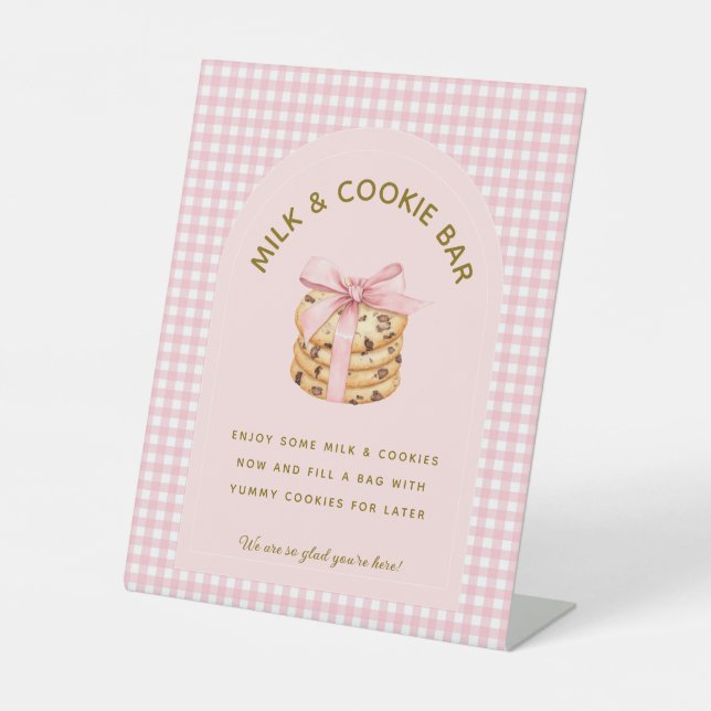 Expositor En L Un dulce Chica Cookie primer cumpleaños (Anverso)