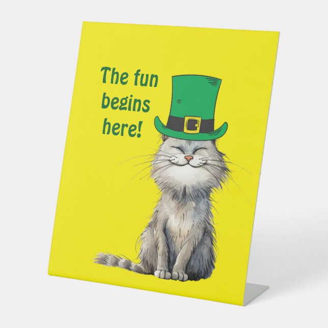Expositor En L Un gato irlandés feliz (Anverso)