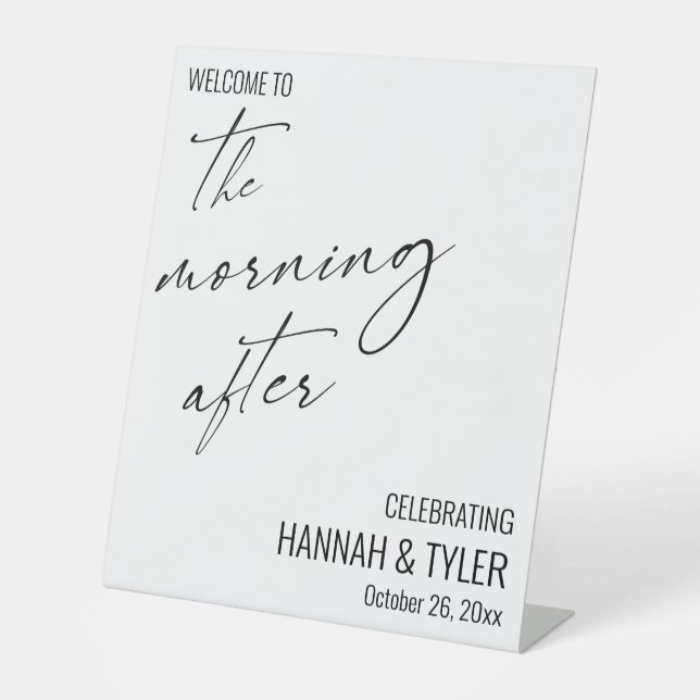 Expositor En L Un guión moderno bienvenido a la mañana después de (Anverso)