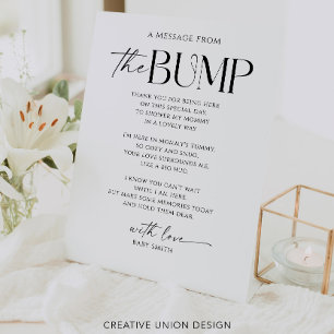 Expositor En L Un mensaje del Rótulo de Baby Shower Bump