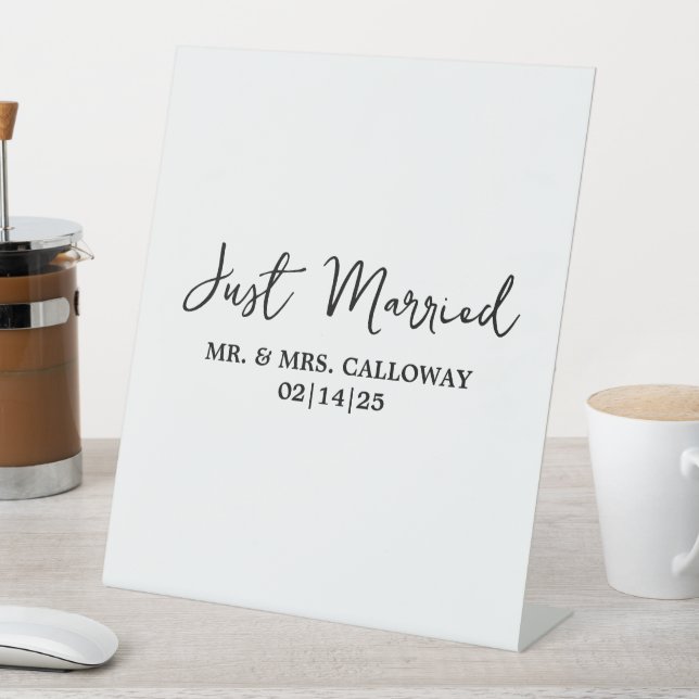Expositor En L Un pequeño cartel retro recién casado (In Situ)