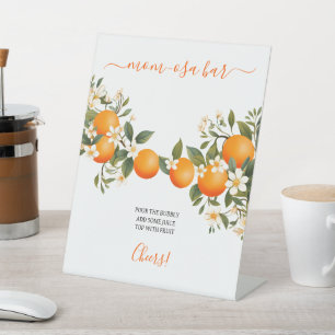 Expositor En L Un poco curas Naranjas de Mom-osa Baby Shower