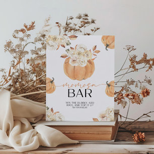 Expositor En L Un poco de calabaza cae Baby Shower Momosa Bar