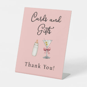 Expositor En L Un Tini One Pink Cards & Gifts Martini Baby Shower