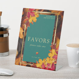 Expositor En L Un Verde azulado y otoñal oro favorito de las boda