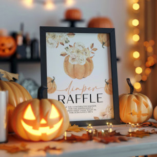 Expositor En L Una calabaza se cae el pañal Baby Shower Raffle