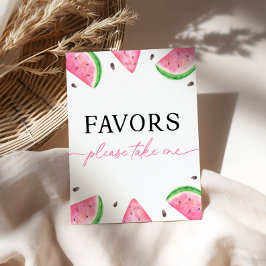 Expositor En L Una En Una Mesa De Melón Rótulo La sandía Favorece