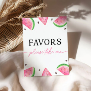 Expositor En L Una En Una Mesa De Melón Rótulo La sandía Favorece