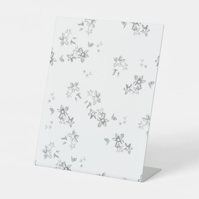 Expositor En L una foto en blanco y negro de copos de nieve (Anverso)