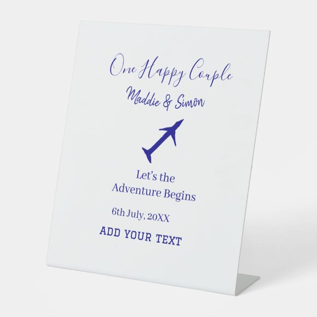 Expositor En L Una pareja feliz comienza la aventura boda co (Anverso)