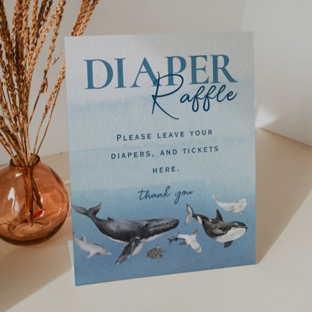 Expositor En L Under the Sea Ocean Diaper Raffle Baby Shower (Subido por el creador)