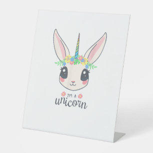 Expositor En L unicornio de conejo lindo y divertido