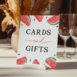 Expositor En L Uno En Un Rótulo Melón Tarjetas Y Regalos