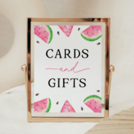 Expositor En L Uno En Un Rótulo Melón Tarjetas Y Regalos