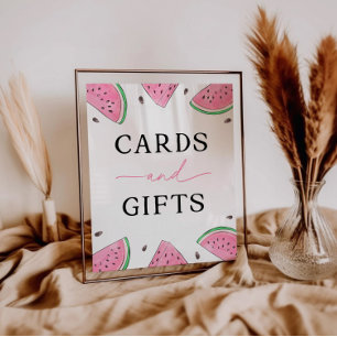Expositor En L Uno En Un Rótulo Melón Tarjetas Y Regalos