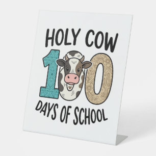 Expositor En L Vaca Sagrada 100 Días de Escuela Camiseta de Vaca