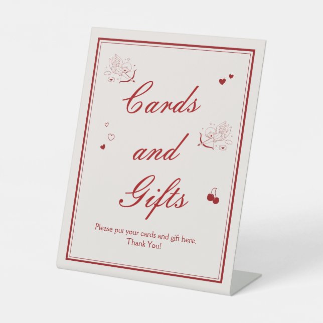 Expositor En L  Valentine Bridal Shower Cards and Gifts (Anverso)