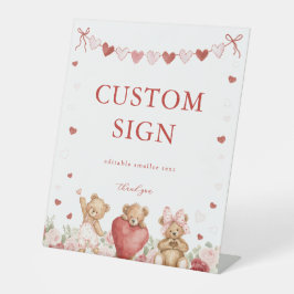 Expositor En L Valentine Little Sweetheart Baby Shower Sign