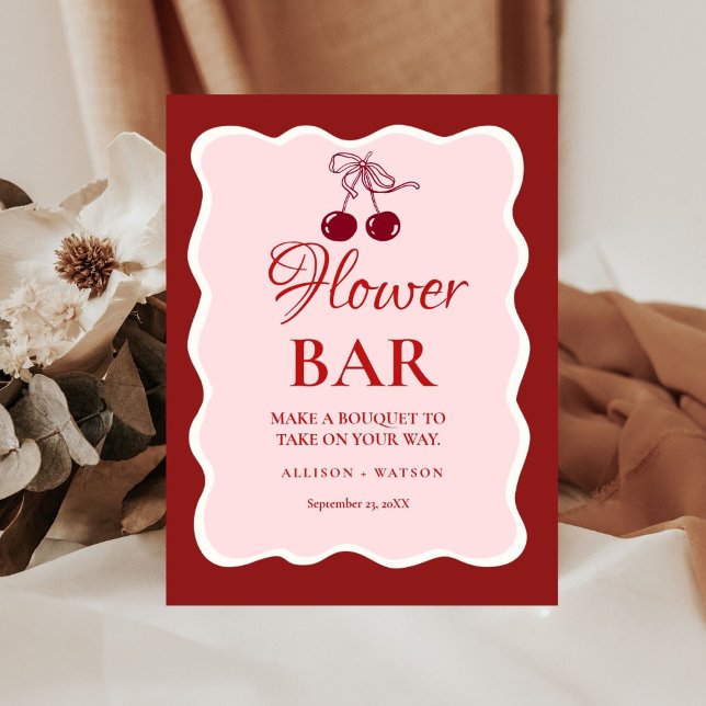 Expositor En L Valentine Pink Heart bridal shower flower bar Sign (Subido por el creador)