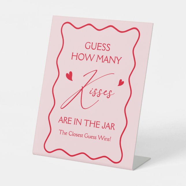 Expositor En L Valentine Shower Game Guess How Many Kisses  (Anverso)