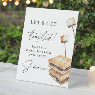 Expositor En L Vamos a conseguir Bodas tostados Smores Rótulo Bar