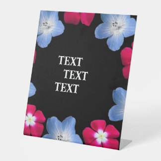 Expositor En L variedad de flor negra y rosa