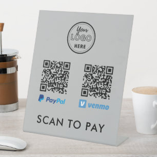 Expositor En L Venmo Paypal Examen de código QR para pagar el log